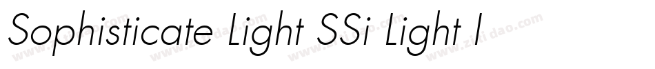 Sophisticate Light SSi Light Italic字体转换